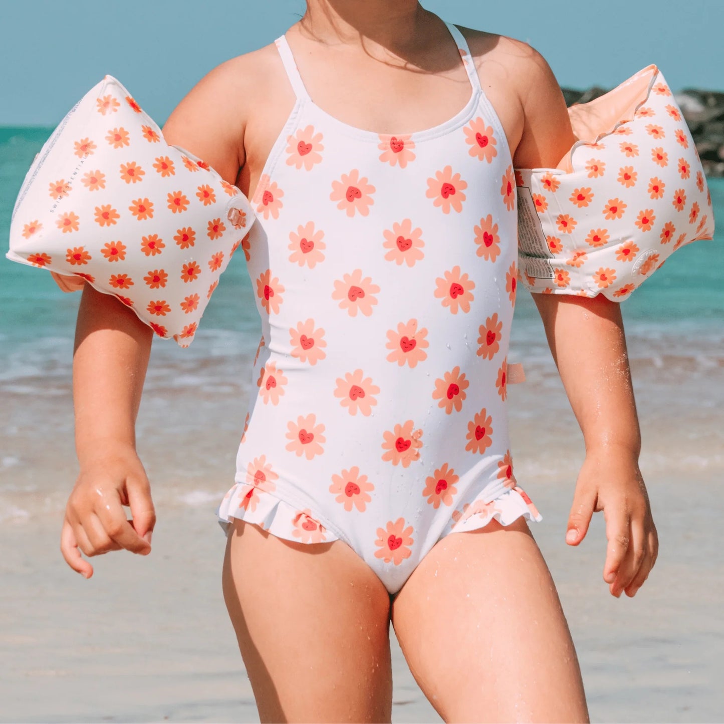 Swim Essentials Floral Love | Meerkleurige Zwembandjes 2-6 jaar