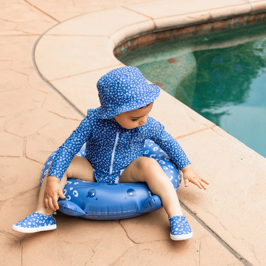 Swim Essentials Leopard | Blauwe Dierenzwemband 55 cm