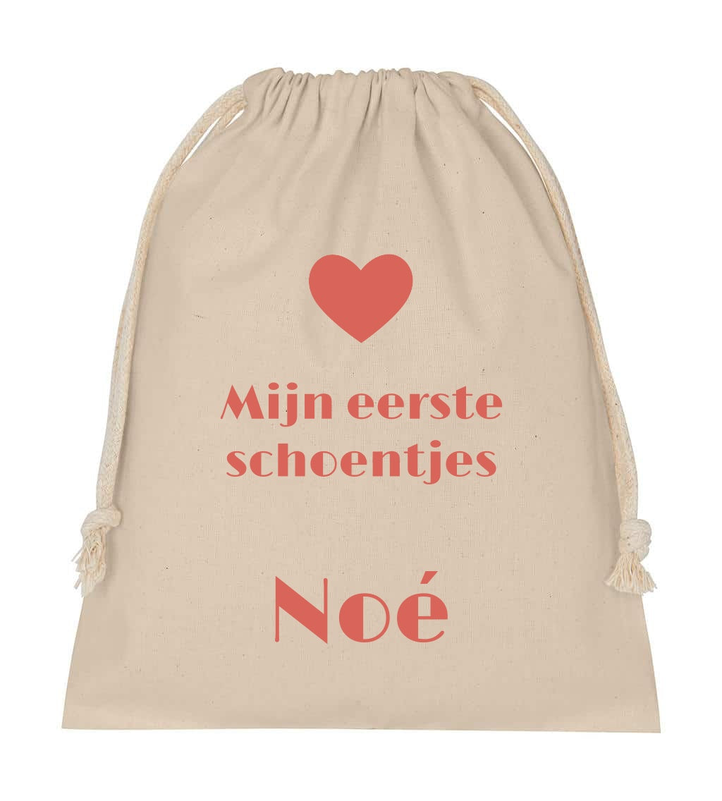 Mijn eerste schoentjes met naam - bewaarzakje