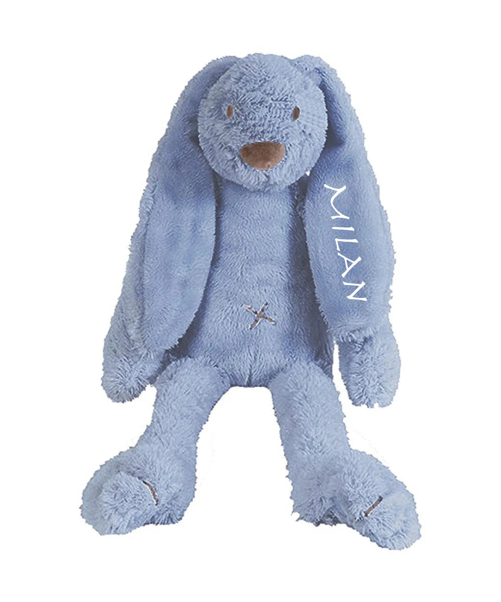 Happy Horse Rabbit Richie Knuffel met naam - Deep Blue
