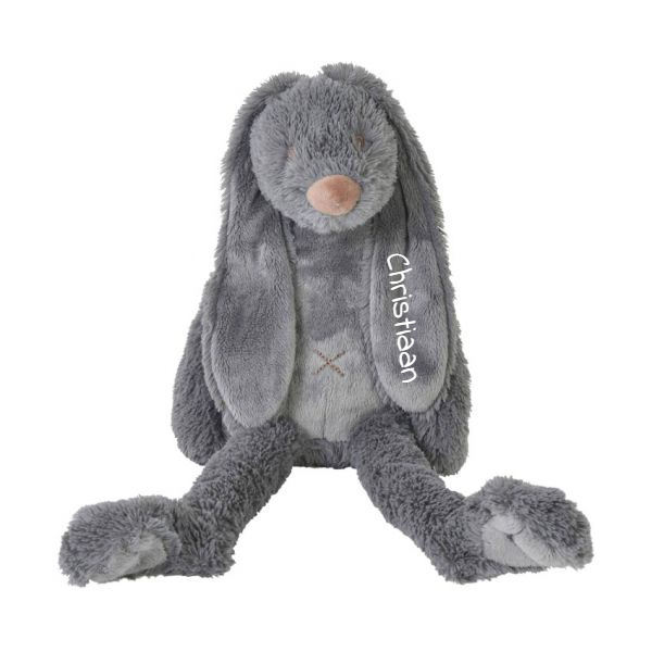 Happy Horse Rabbit Richie Knuffel met naam - Deep Grey