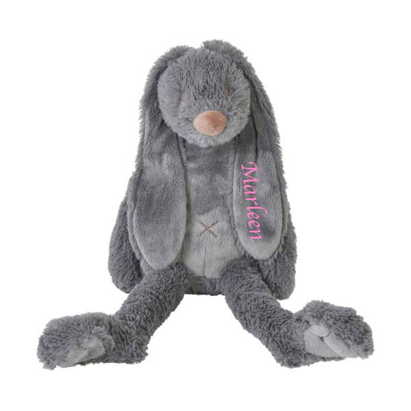 Happy Horse Rabbit Richie Knuffel met naam - Deep Grey