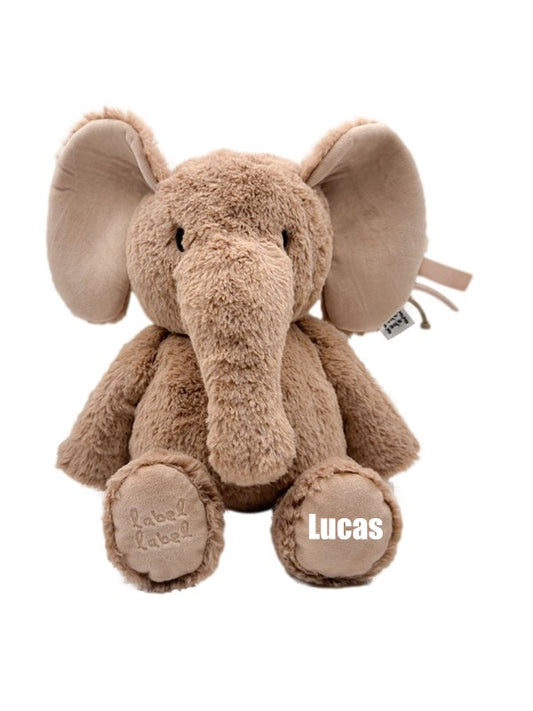 Label Label - knuffel met naam - Elephant Elly - Nougat