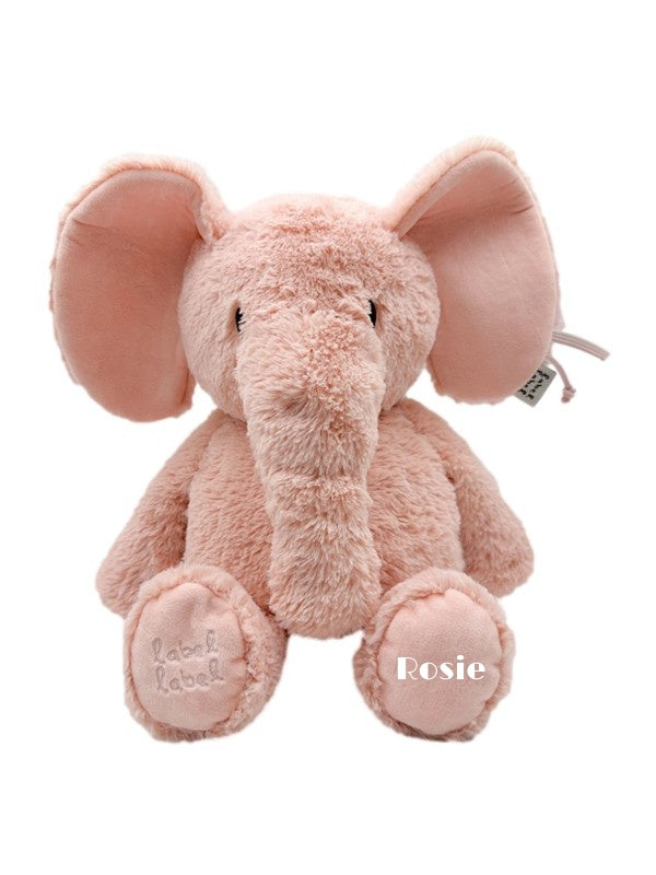 Label Label - knuffel met naam - Elephant Elly - Pink