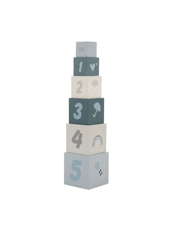 Label Label - Stacking Blocks Numbers - Blue