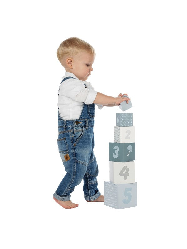 Label Label - Stacking Blocks Numbers - Blue