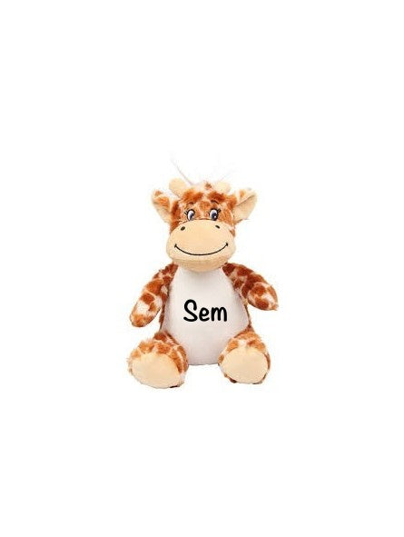 Knuffel met naam - giraffe