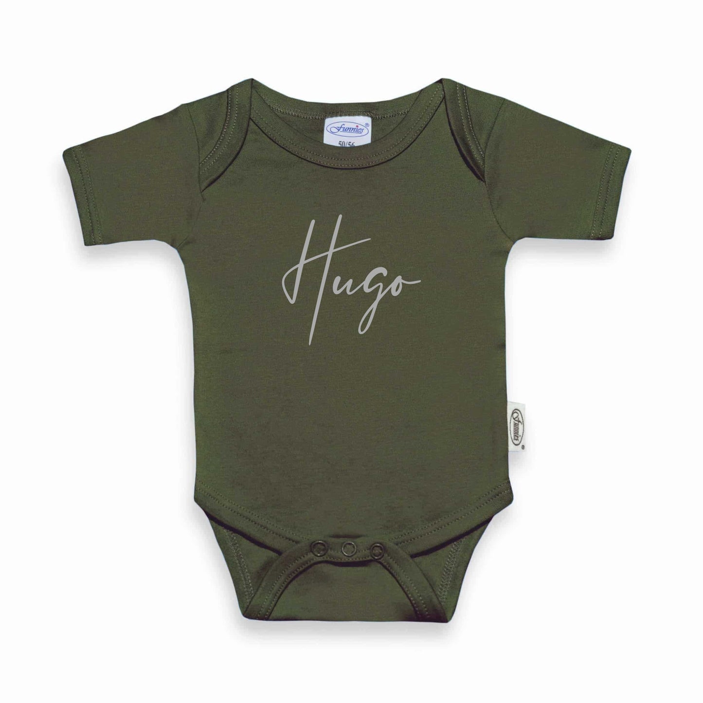 Romper met naam - forest green