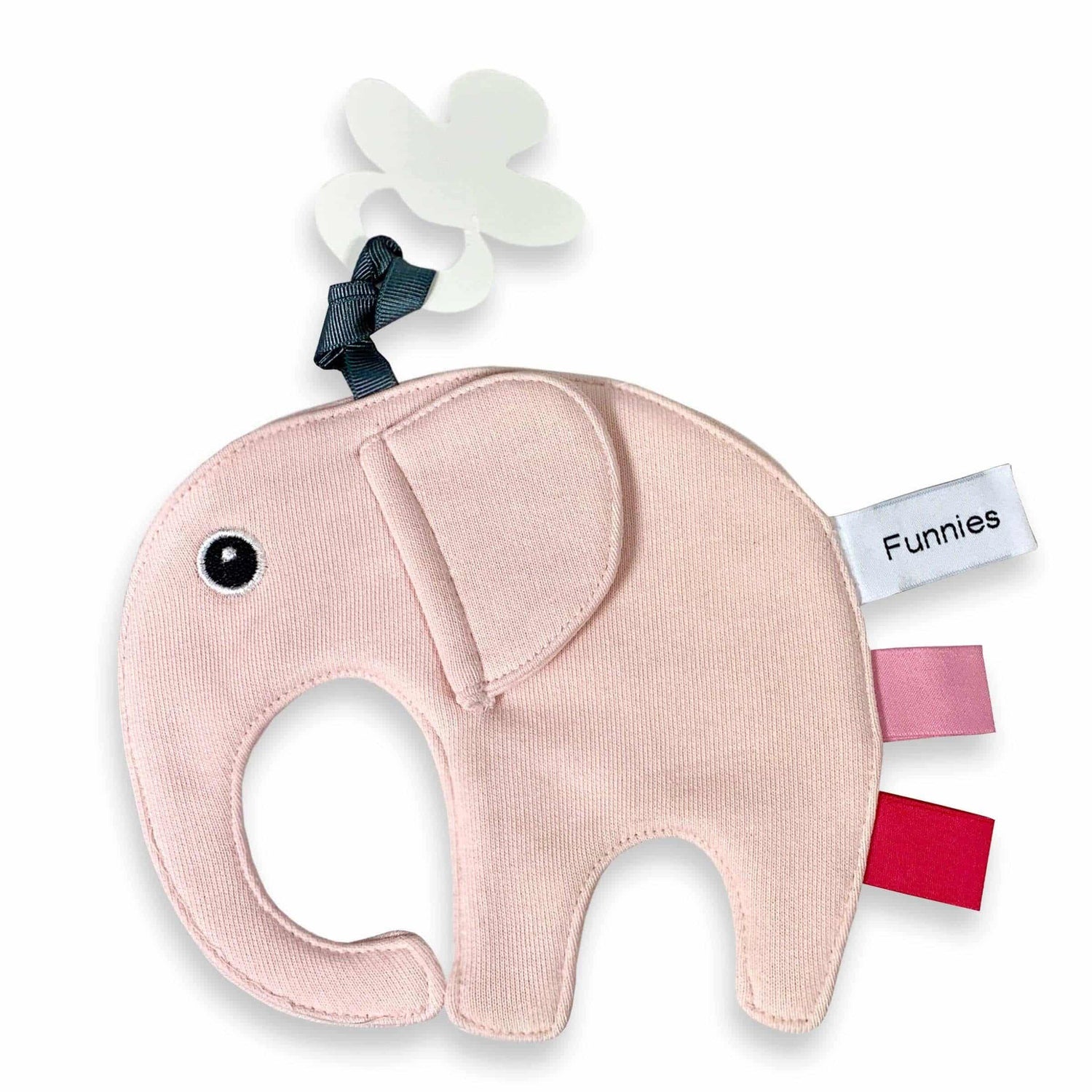 Speendoekje Olifant met naam - blush