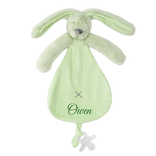 Happy Horse Rabbit Richie Tuttle Knuffeldoekje met naam - Pistachio